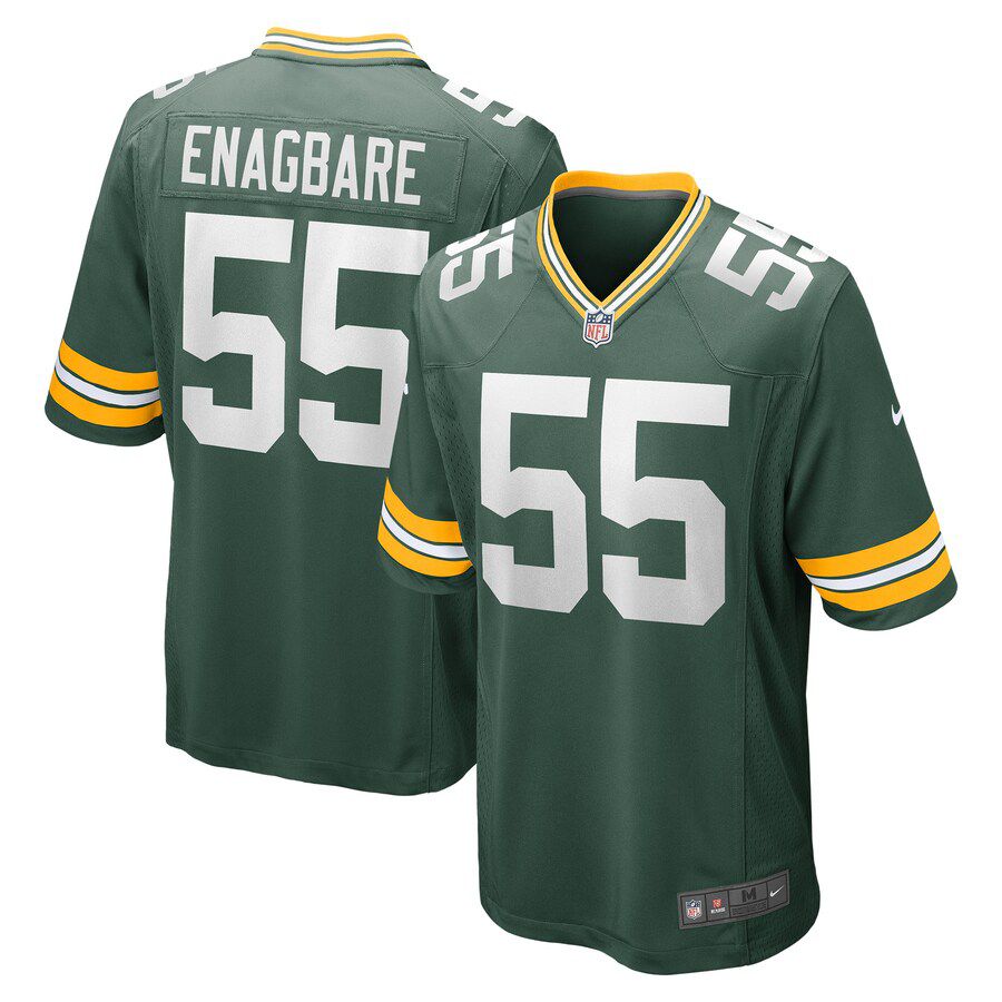 Men Green Bay Packers 55 Kingsley Enagbare Nike Green Game Player NFL Jersey